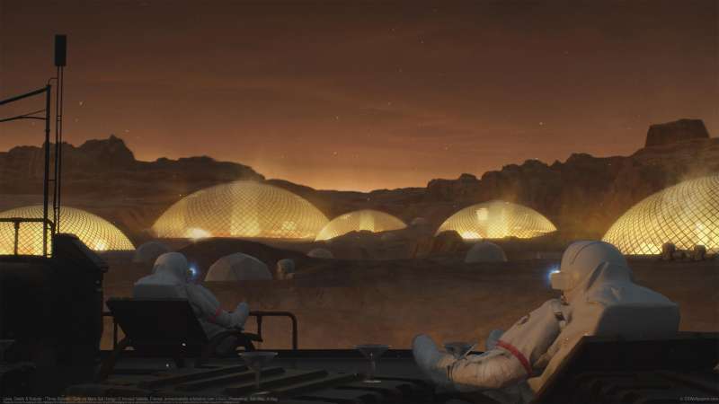 Love, Death & Robots - 'Three Robots', Cats on Mars Set Design fondo de escritorio