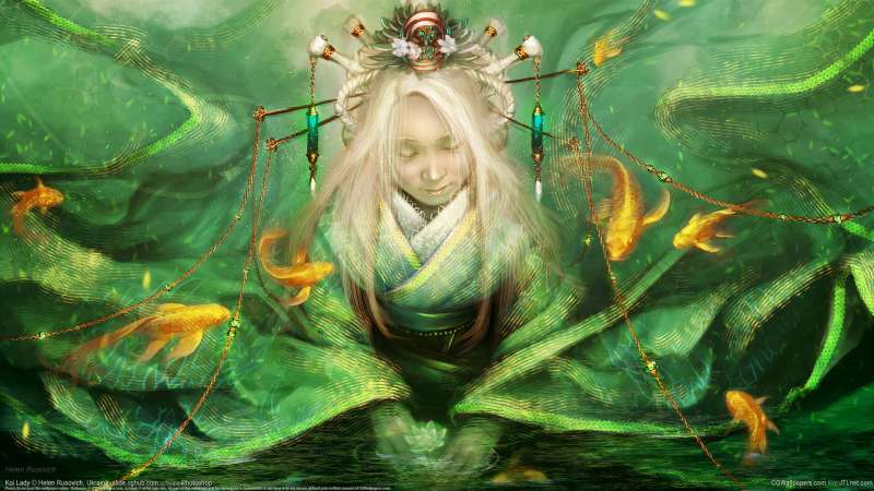 Koi Lady fondo de escritorio