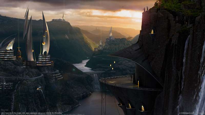 Lilly's Fjord City fondo de escritorio