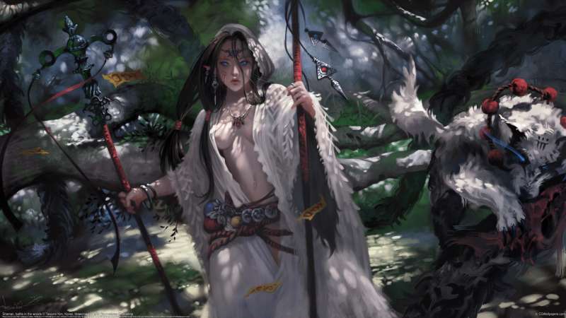 Shaman, battle in the woods fondo de escritorio