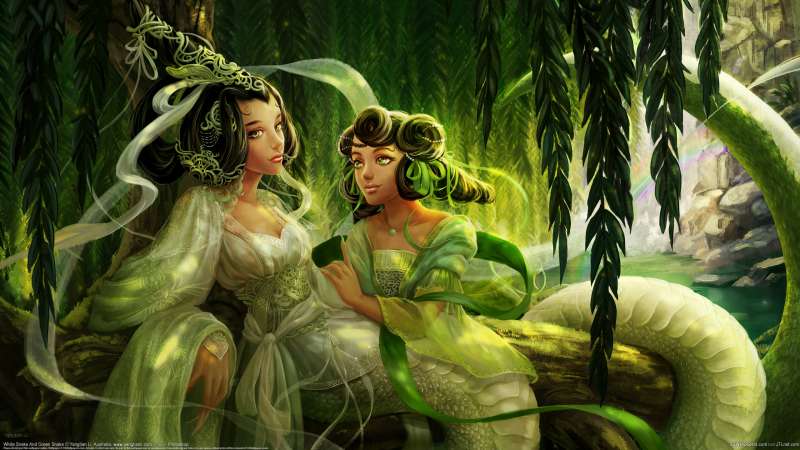 White Snake And Green Snake fondo de escritorio