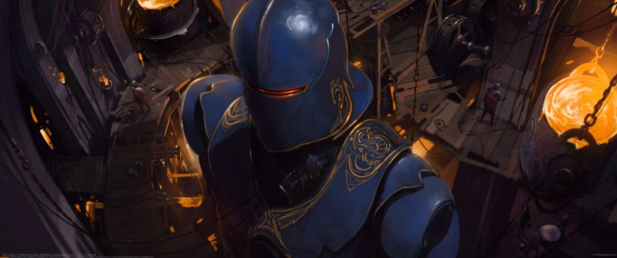 Titan Forge ultra ancha fondo de escritorio