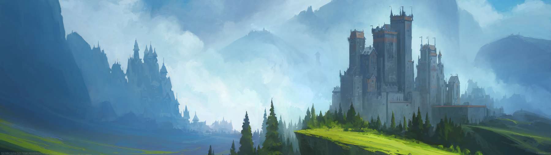 Pine Castle ultra ancha fondo de escritorio