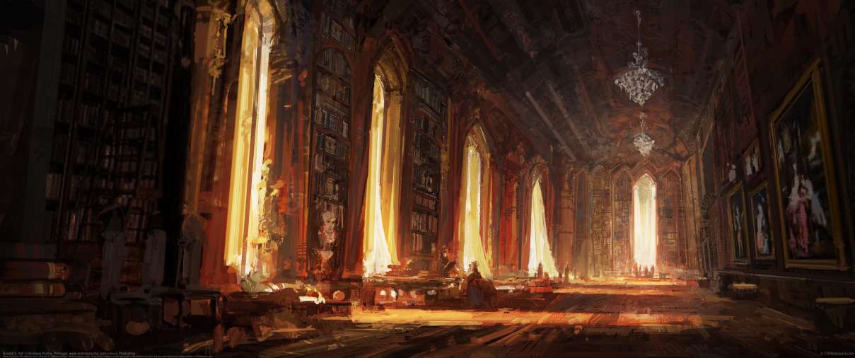 Reader's Hall ultra ancha fondo de escritorio