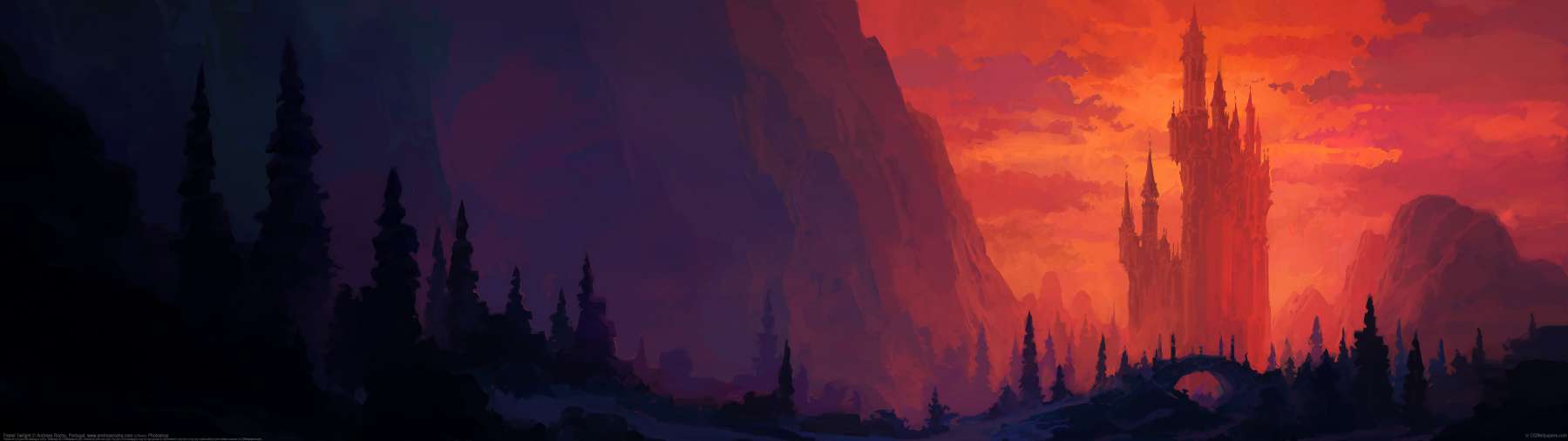 Pastel Twilight ultra ancha fondo de escritorio