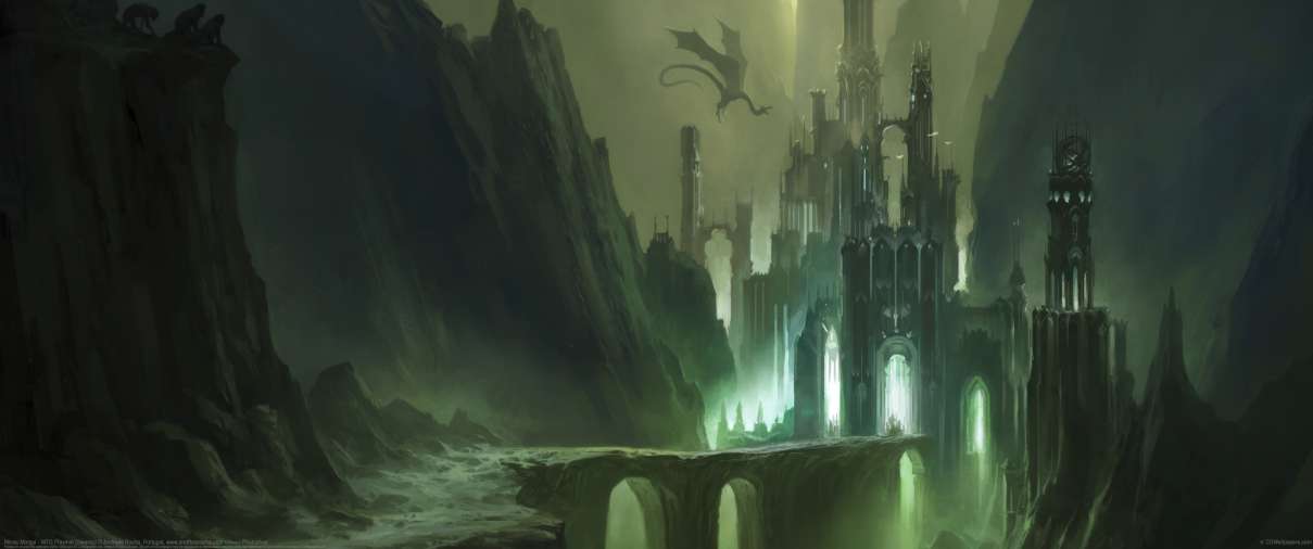 Minas Morgul - MTG Playmat (Swamp) ultra ancha fondo de escritorio