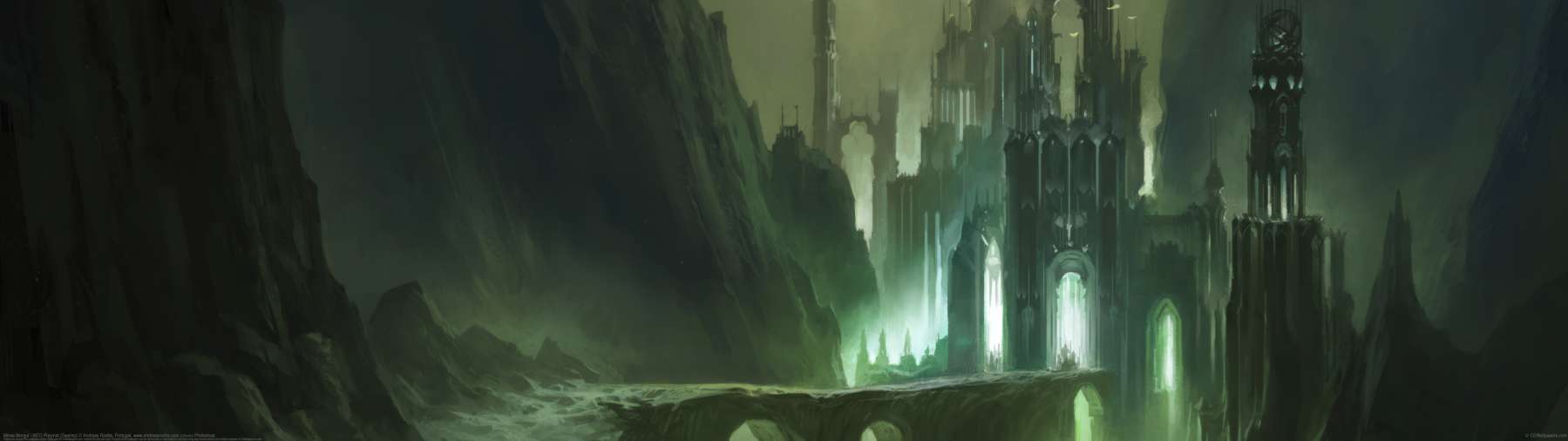 Minas Morgul - MTG Playmat (Swamp) ultra ancha fondo de escritorio