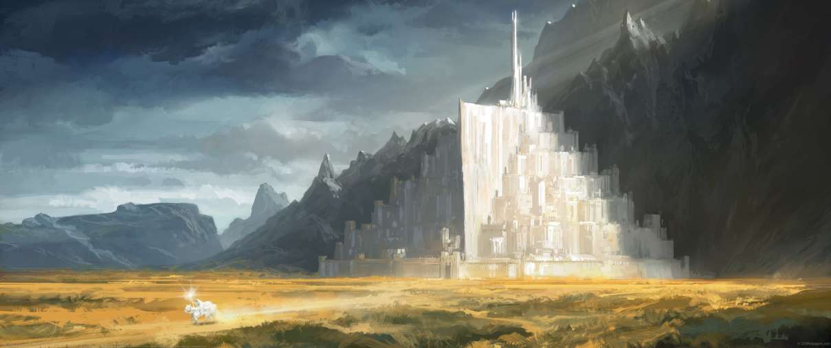 Minas Tirith ultra ancha fondo de escritorio