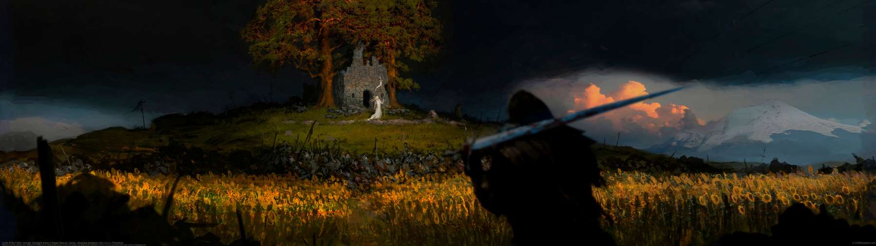 Lords of the Fallen concept: bossfight arena ultra ancha fondo de escritorio