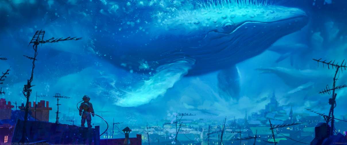 Whale Rider ultra ancha fondo de escritorio