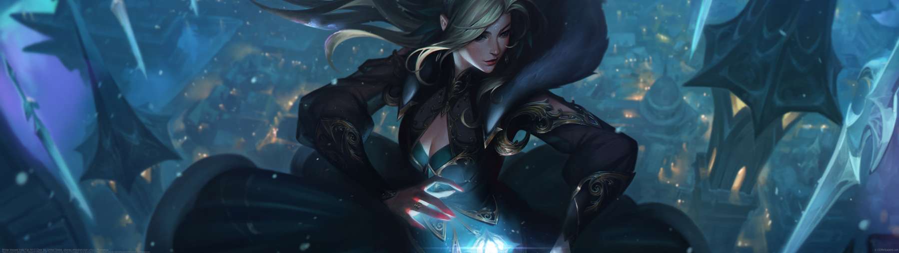 Winter blessed Irelia Fan Art ultra ancha fondo de escritorio
