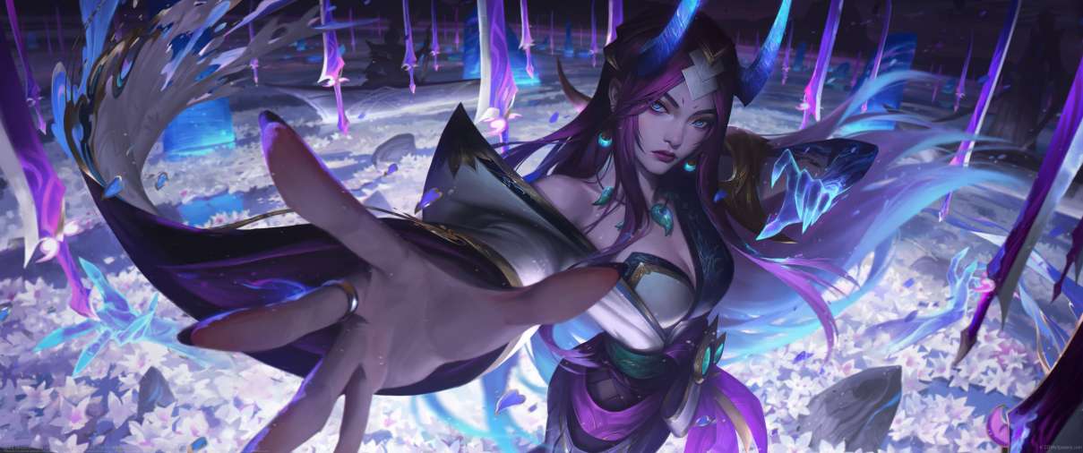 Spirit Bloosom Irelia splash ultra ancha fondo de escritorio
