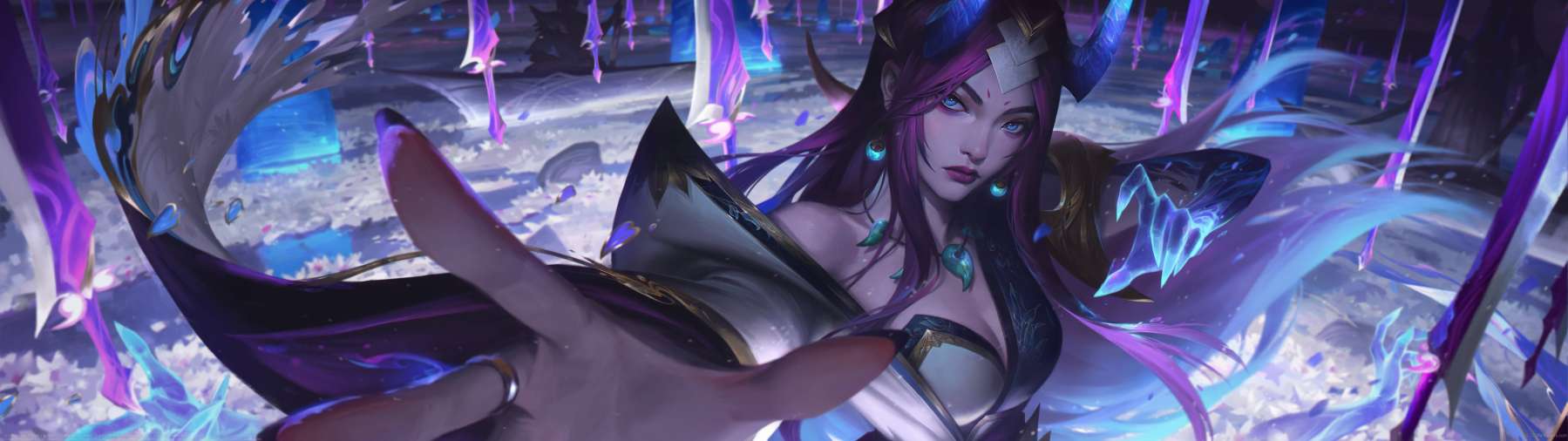 Spirit Bloosom Irelia splash ultra ancha fondo de escritorio