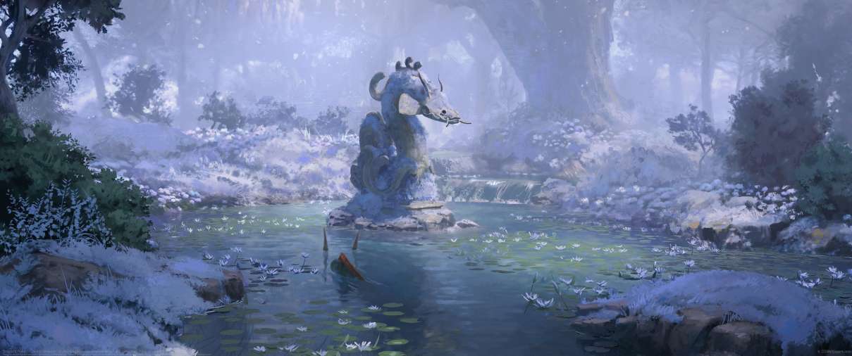 Dragon's Pond ultra ancha fondo de escritorio