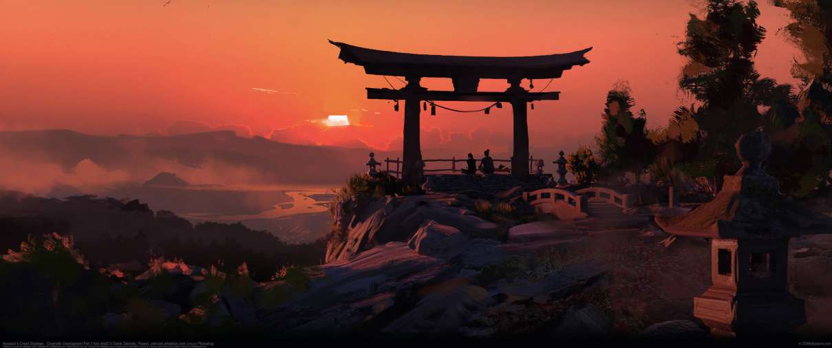 Assassin's Creed Shadows - Cinematic Development Part 2 - torii shot2 ultra ancha fondo de escritorio