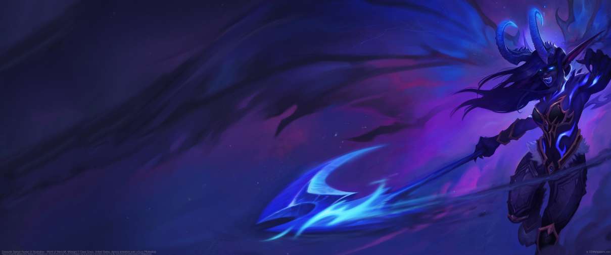 Devourer Demon Hunter UI Illustration - World of Warcraft: Midnight ultra ancha fondo de escritorio