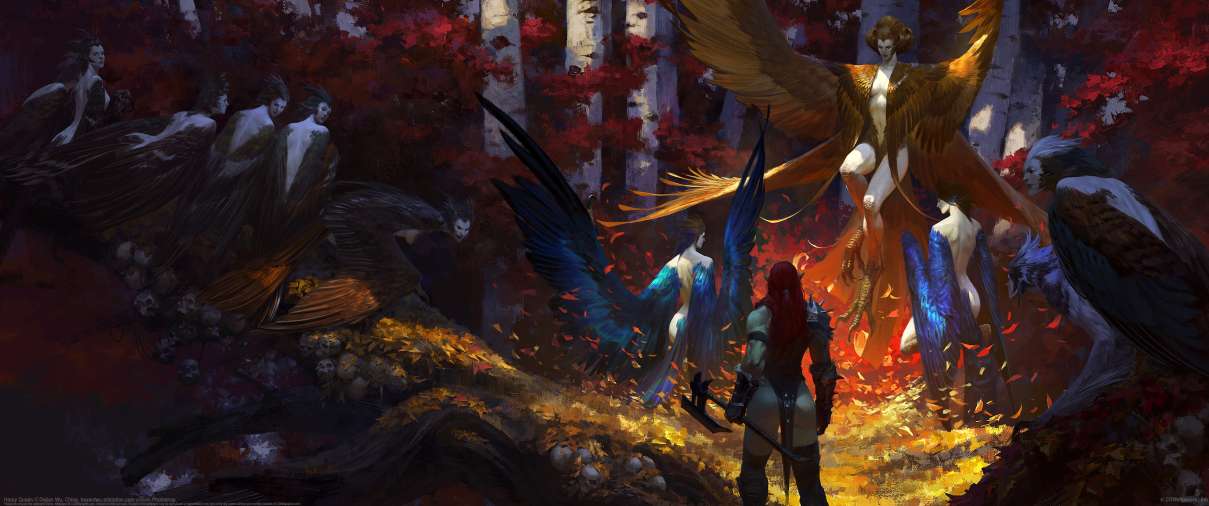 Harpy Queen ultra ancha fondo de escritorio