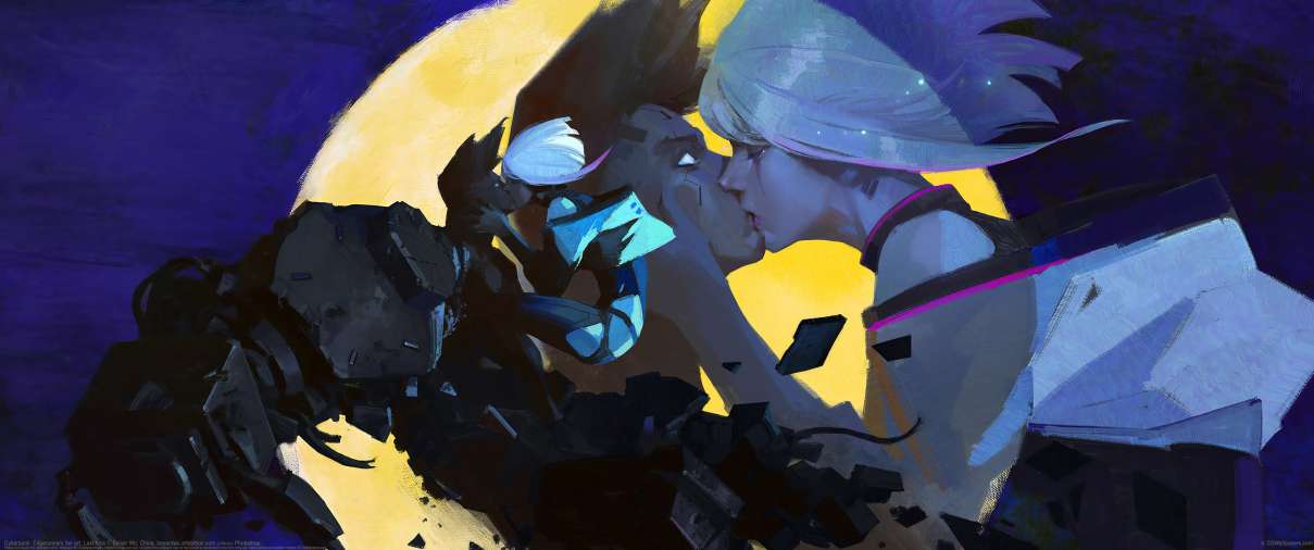 Cyberpunk: Edgerunners fan art ultra ancha fondo de escritorio