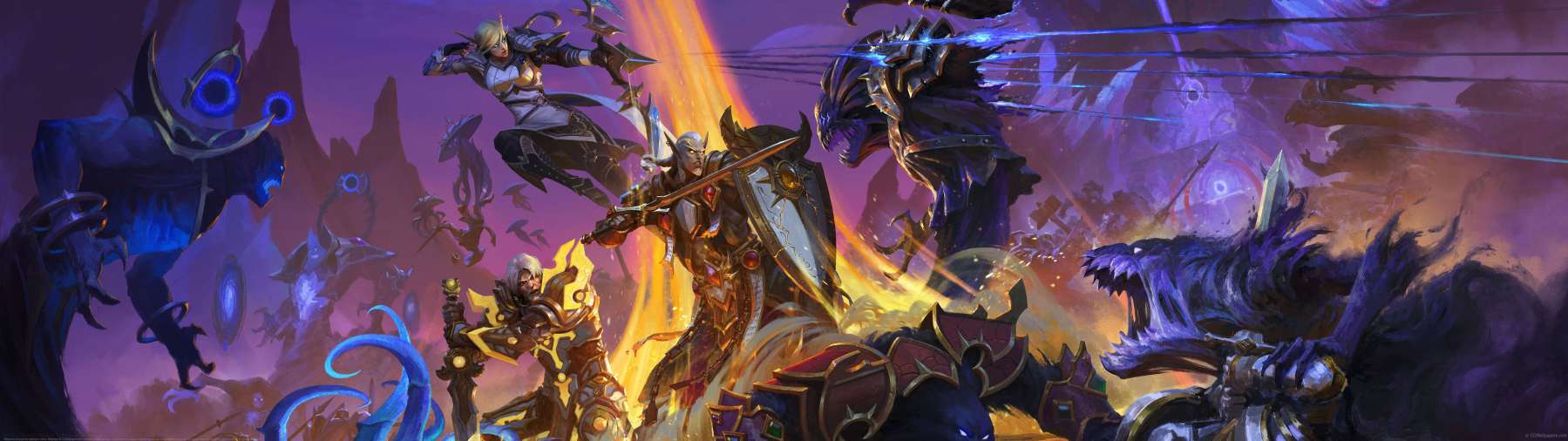 World of Warcraft Midnight 12.0 Key Art Series ultra ancha fondo de escritorio