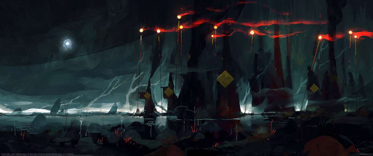 Fireball Staff - 30min Speedpainting ultra ancha fondo de escritorio