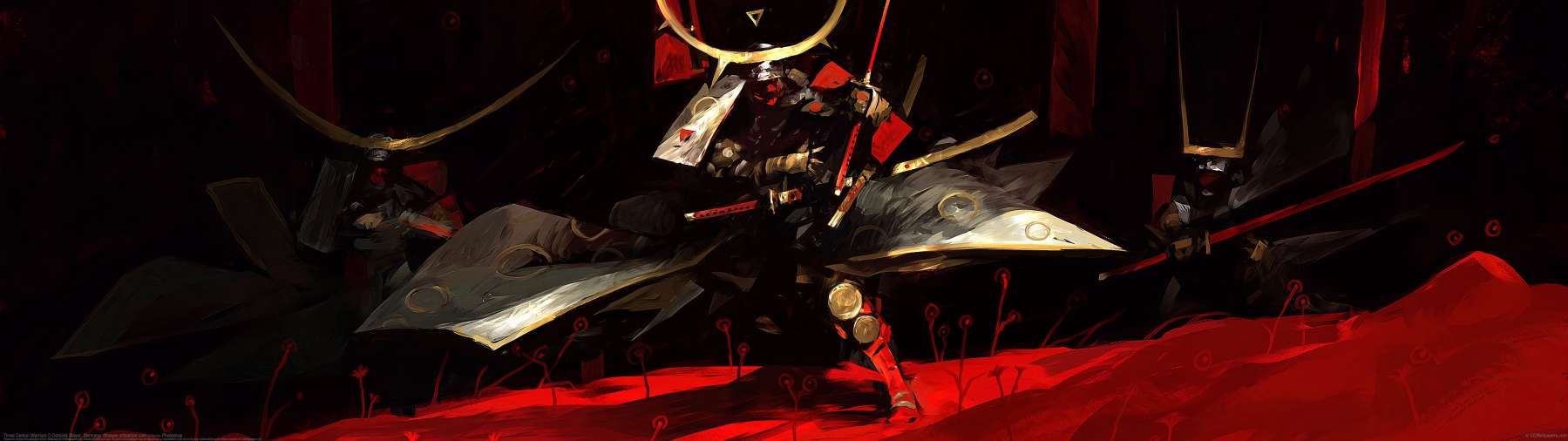 Three Demon Warriors ultra ancha fondo de escritorio