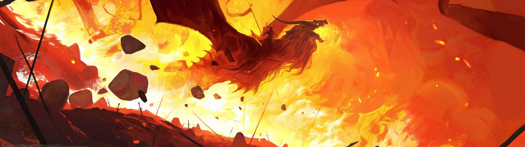 Ember - DragonShield ultra ancha fondo de escritorio