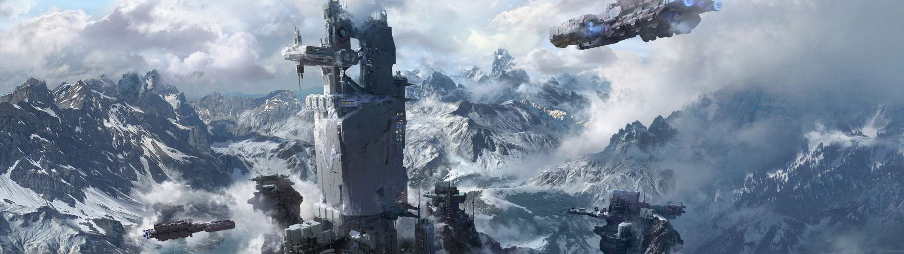 Scifi Svalbard Global Seed Vault ultra ancha fondo de escritorio