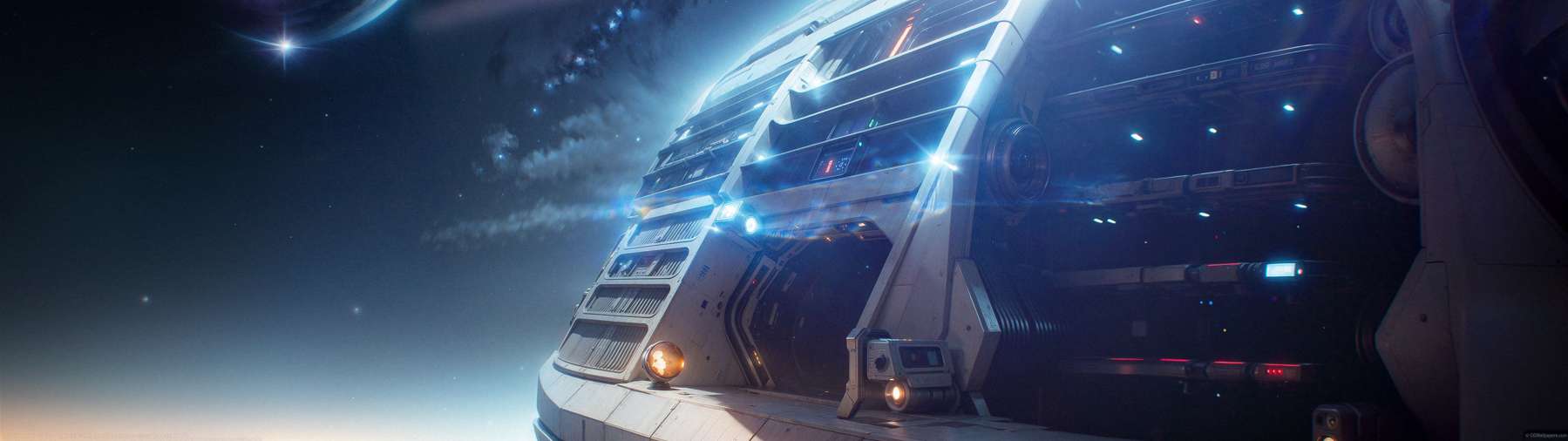 Sci-fi Heater Base ultra ancha fondo de escritorio