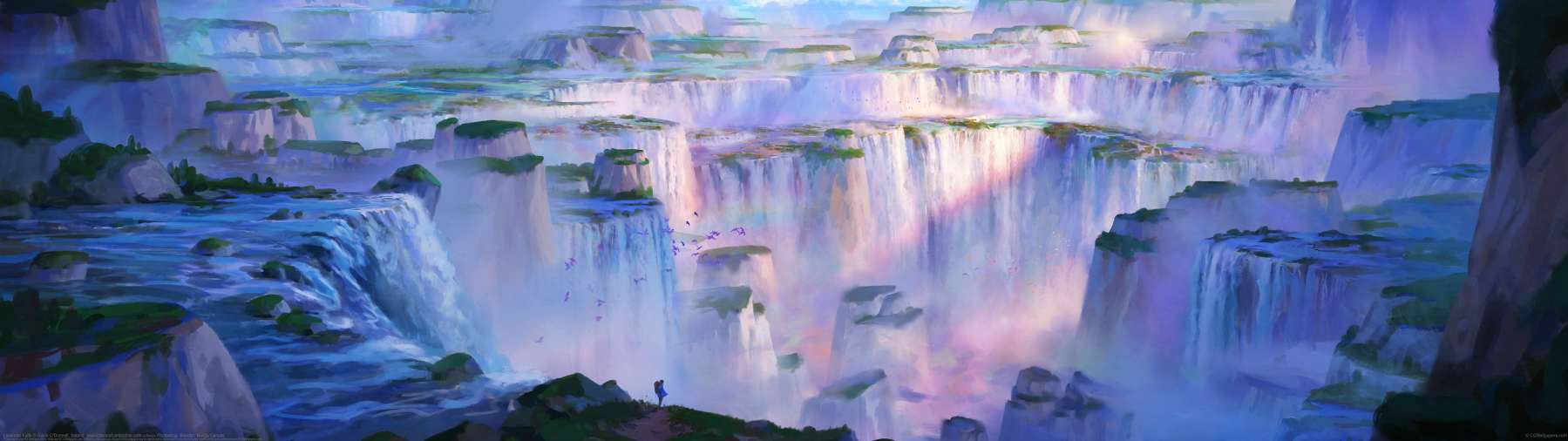 Lavender Falls ultra ancha fondo de escritorio
