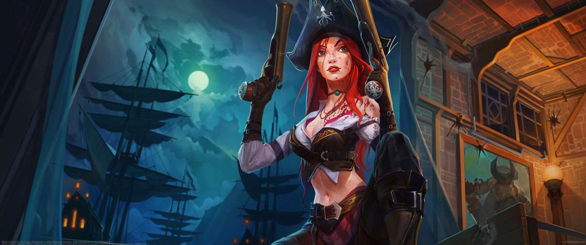 Miss Fortune fan art ultra ancha fondo de escritorio