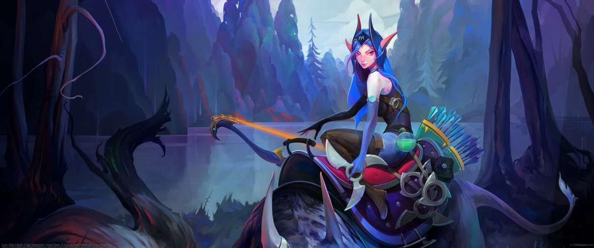 Luna. Dota 2 fanart. ultra ancha fondo de escritorio