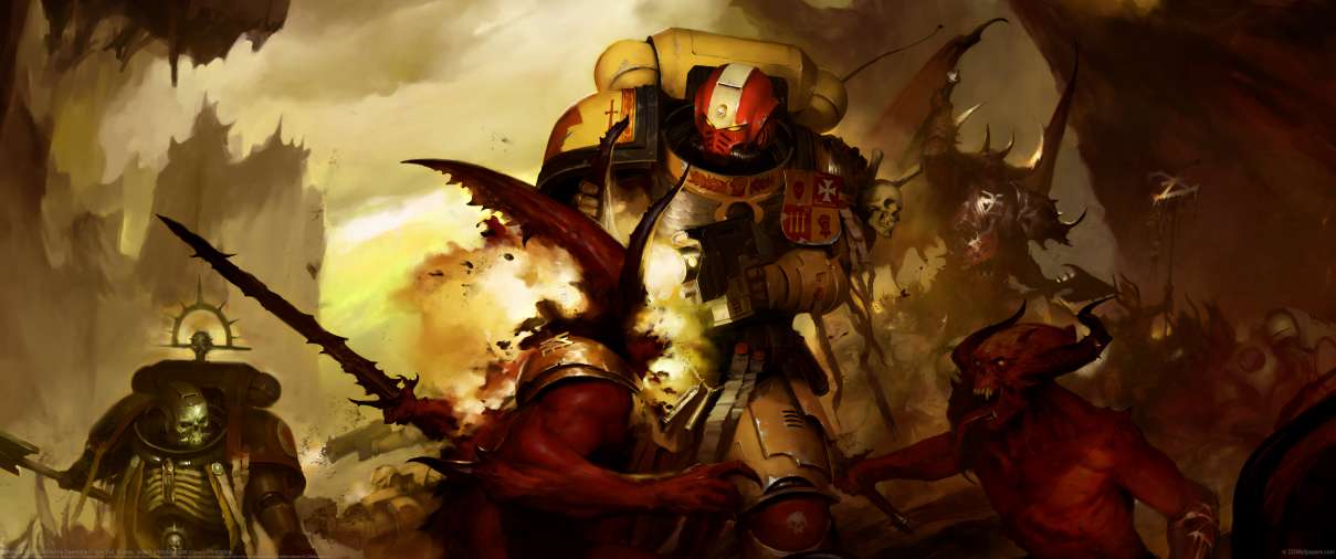 Imperial Fists vs Khorne Daemons ultra ancha fondo de escritorio