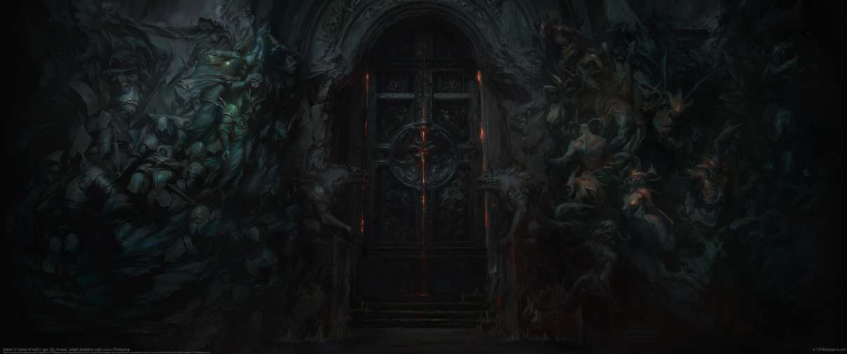 Diablo IV Gates of Hell ultra ancha fondo de escritorio