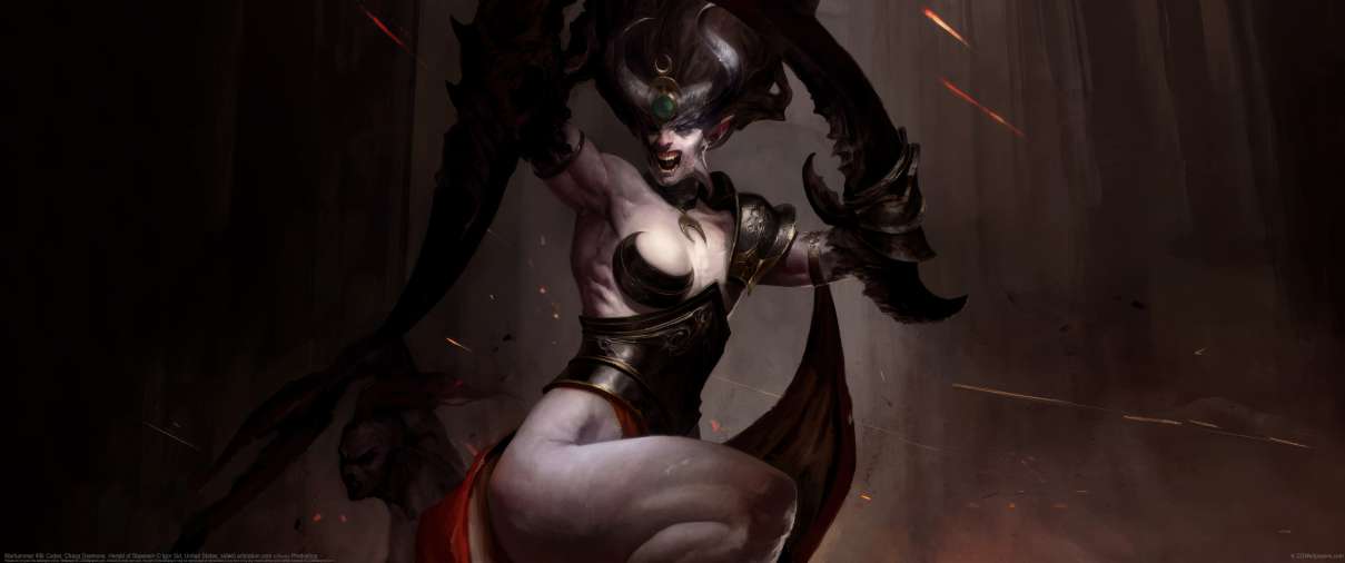 Warhammer 40k Codex: Chaos Daemons. Herald of Slaanesh ultra ancha fondo de escritorio