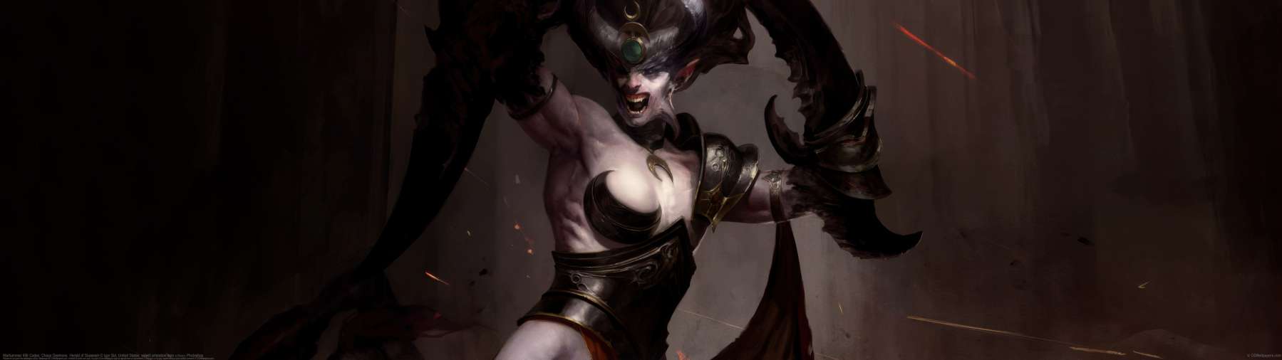 Warhammer 40k Codex: Chaos Daemons. Herald of Slaanesh ultra ancha fondo de escritorio