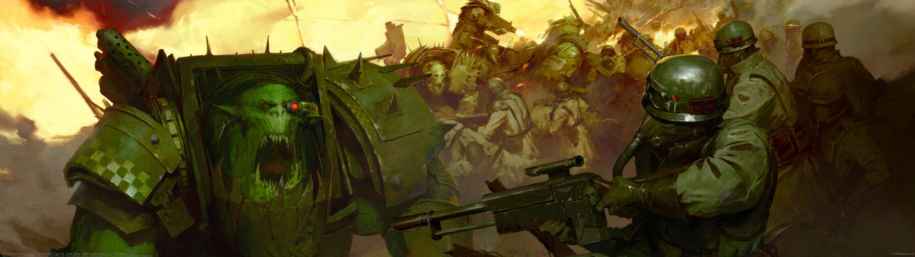 Warhammer 40k Black Library: World Ablaze ultra ancha fondo de escritorio