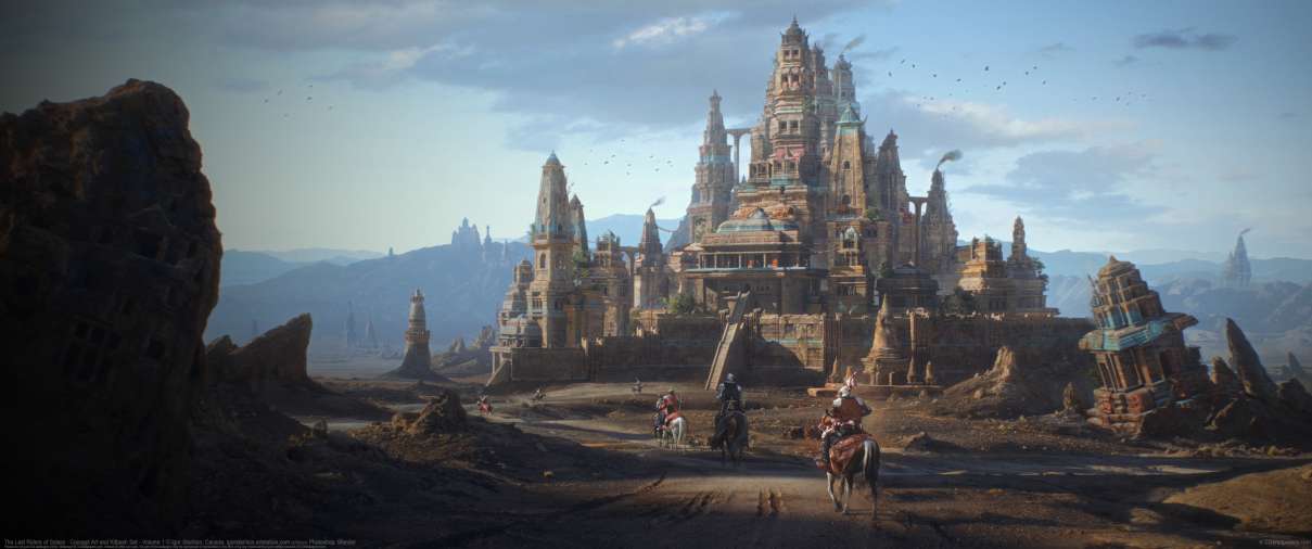 The Last Riders of Solara - Concept Art and Kitbash Set - Volume 1 ultra ancha fondo de escritorio