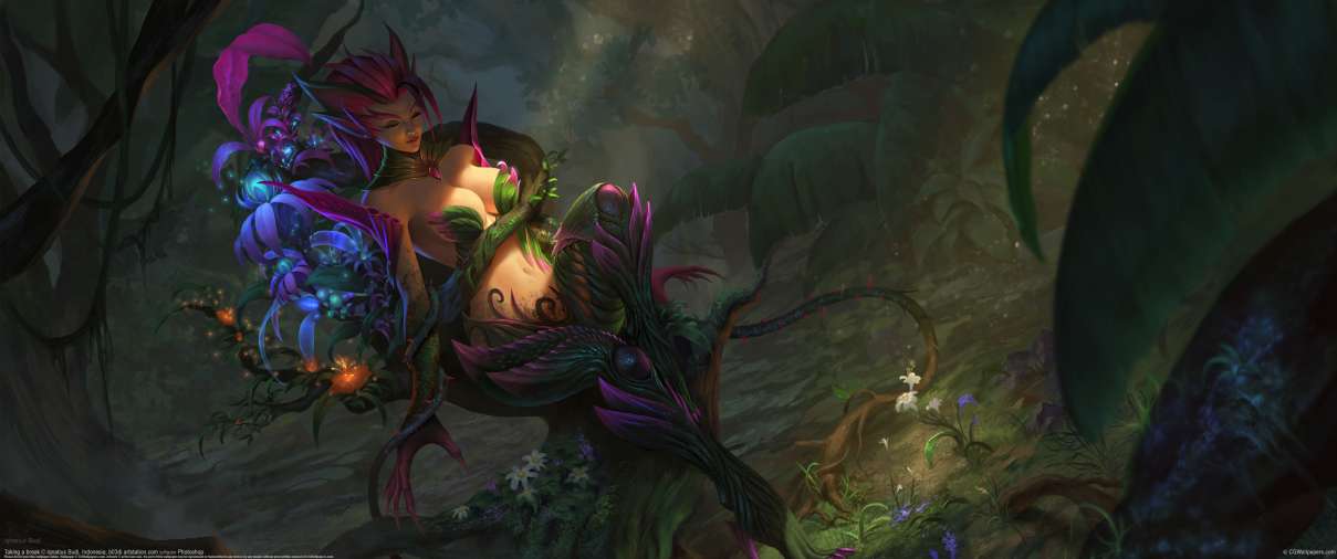 Zyra - League of Legends fan art ultra ancha fondo de escritorio