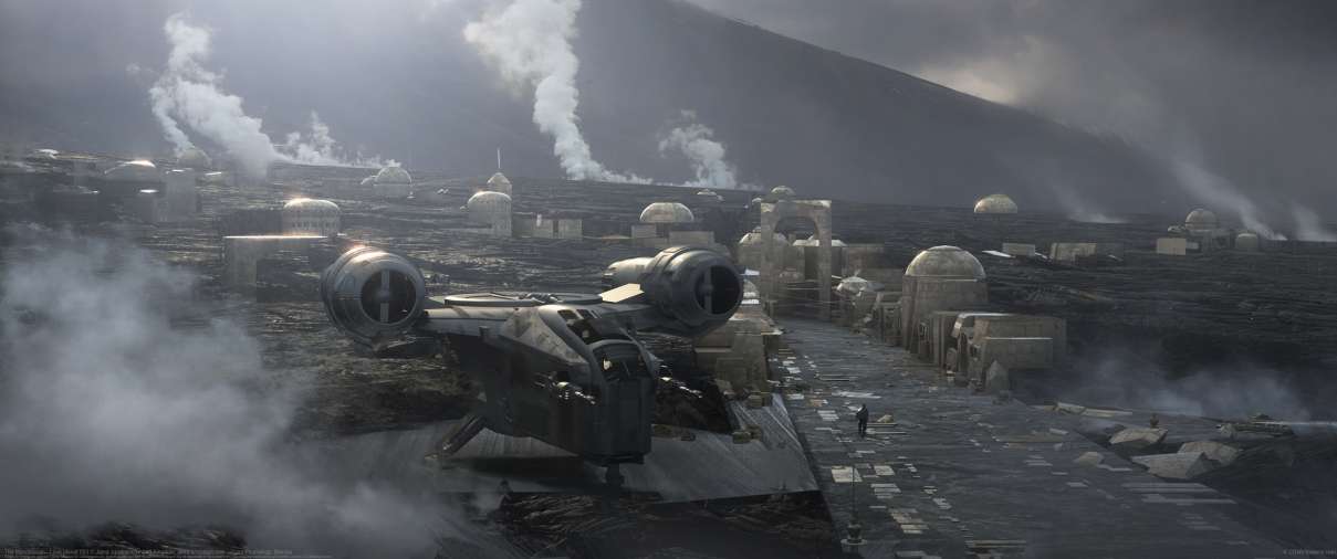 The Mandalorian : Lava planet 003 ultra ancha fondo de escritorio