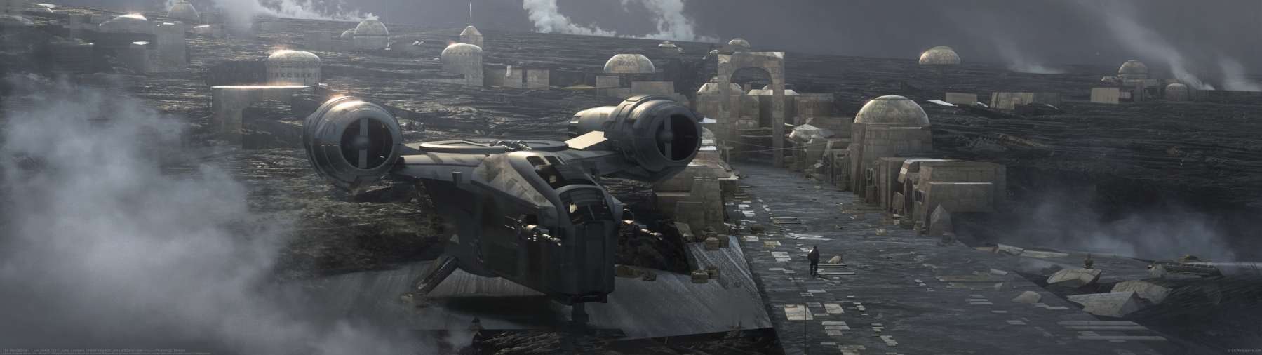 The Mandalorian : Lava planet 003 ultra ancha fondo de escritorio