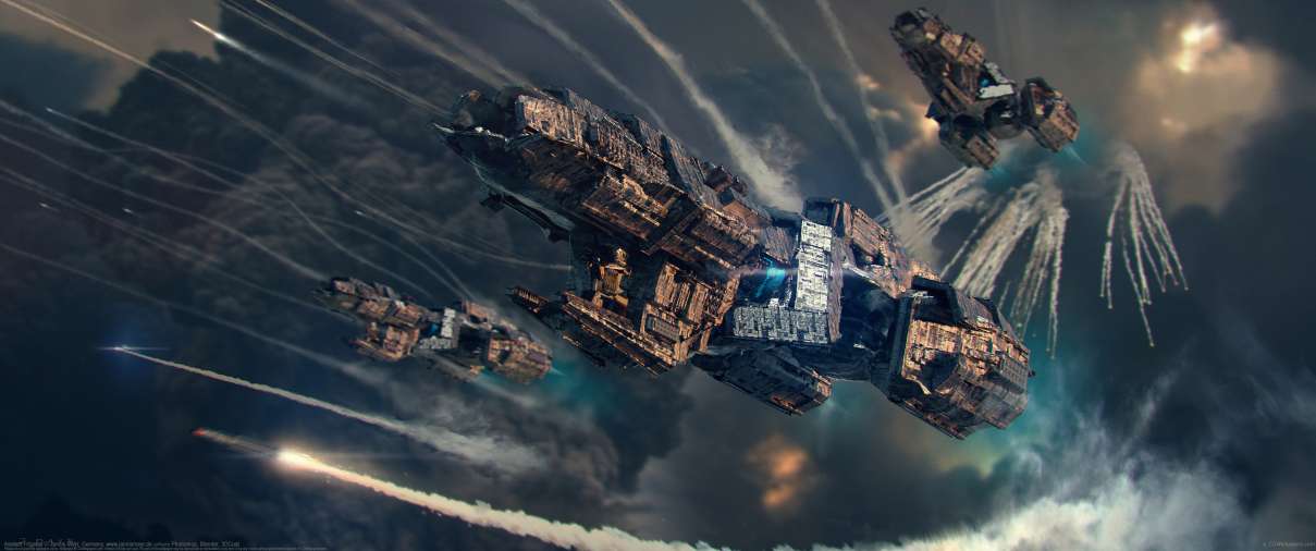Assault Frigates ultra ancha fondo de escritorio