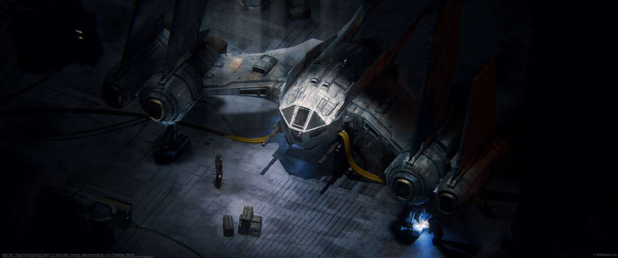 Night Owl - Close Orbit Dominance Fighter 2 ultra ancha fondo de escritorio