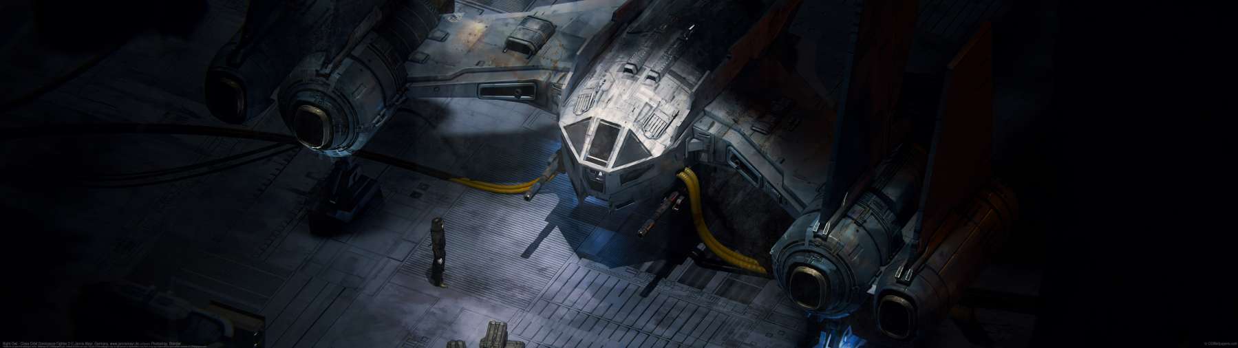 Night Owl - Close Orbit Dominance Fighter 2 ultra ancha fondo de escritorio