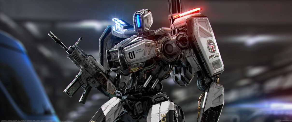 Overwatch : Bastion LAPD Fan Art ultra ancha fondo de escritorio
