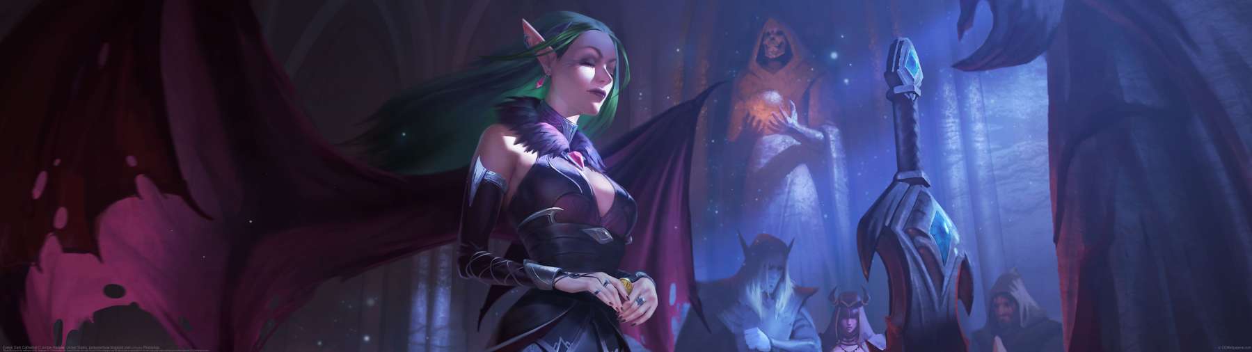 Evelyn Dark Cathedral ultra ancha fondo de escritorio