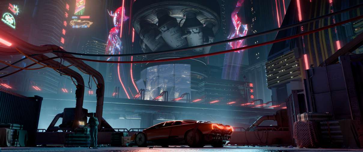 Cyberpunk Demo ultra ancha fondo de escritorio