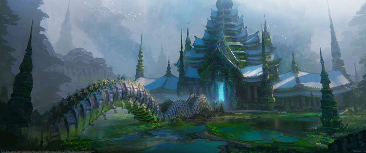 Arathi Temple complex ultra ancha fondo de escritorio