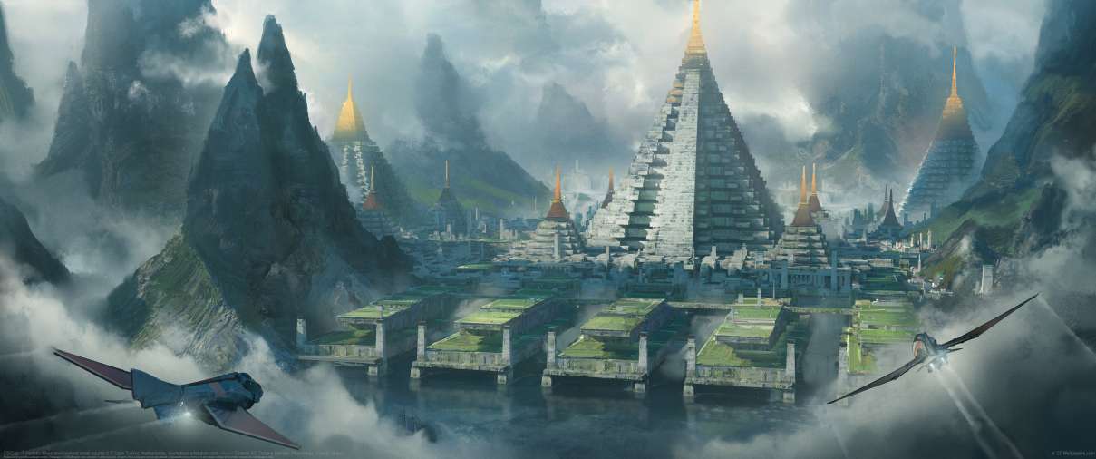 CGCup - Futuristic Maya environment small course 2 ultra ancha fondo de escritorio