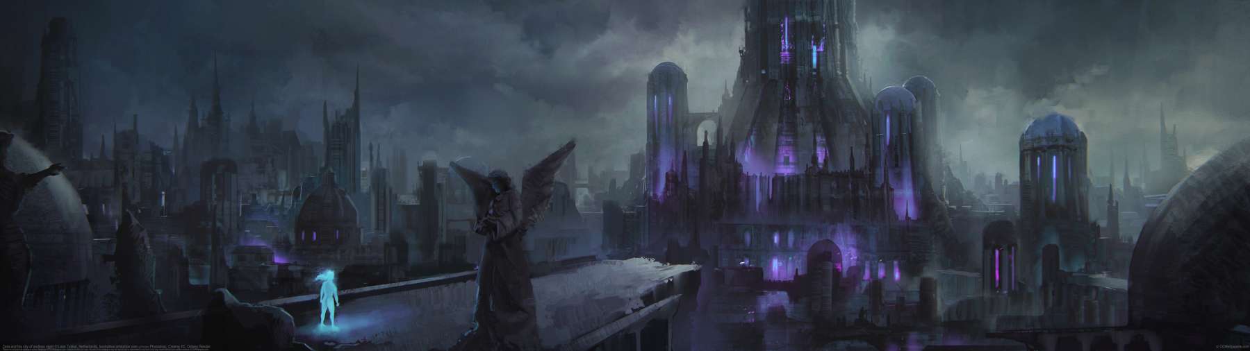 Zera and the city of endless night ultra ancha fondo de escritorio