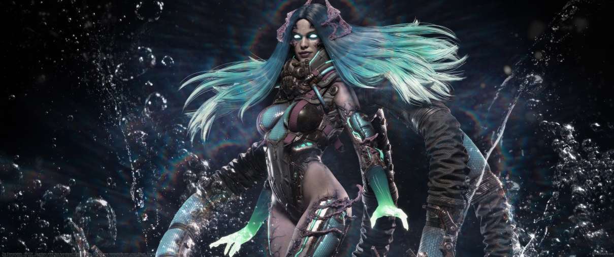 The Elementalists - WATER - Guardians of the Neo-Apocalypse ultra ancha fondo de escritorio